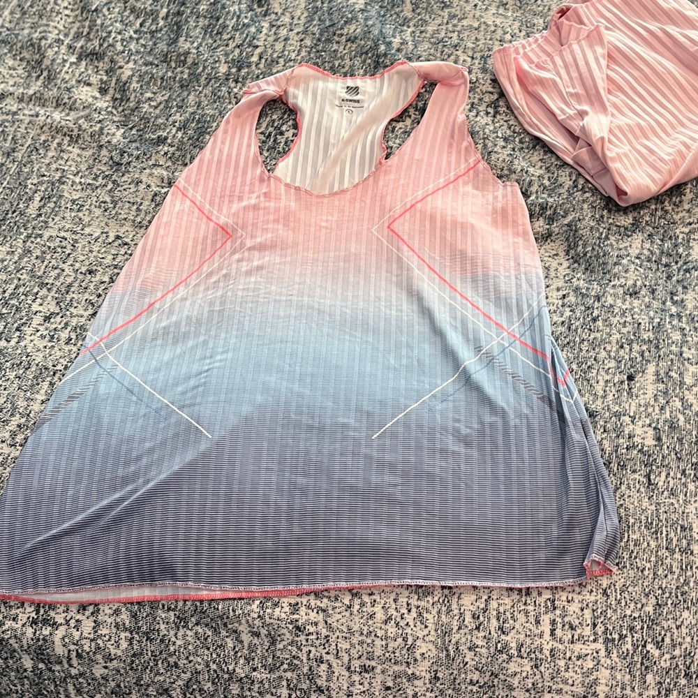 Gradient Pink and Blue Women's Top Swiss women’s
